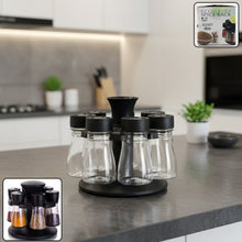 8 in 1 Revolving Plastic Spice Rack Set with Rotating Stand - justgrabit.in | Just Grab It