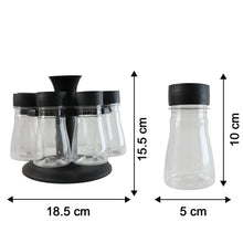 8 in 1 Revolving Plastic Spice Rack Set with Rotating Stand - justgrabit.in | Just Grab It