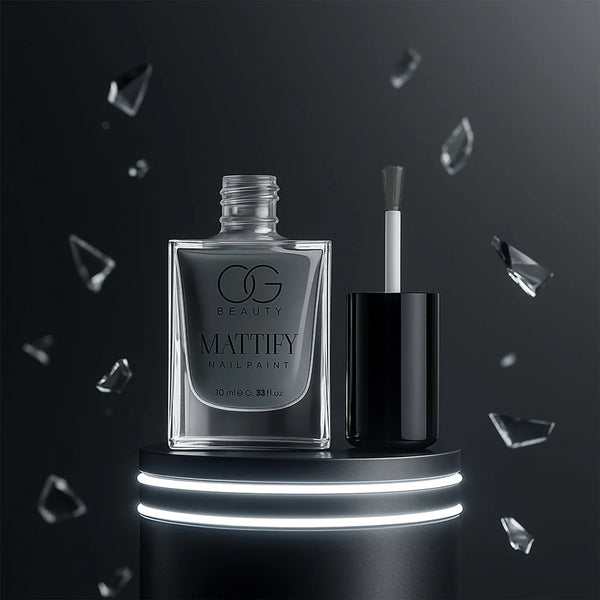 OG Beauty Calm Grey Mattify Nail Paint (10 ML / 1 Pc) - justgrabit.in | Just Grab It