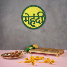 Mehndi Ceremony Wall Hanging / Backdrop Sign Name Plate (1 Pc) - justgrabit.in | Just Grab It