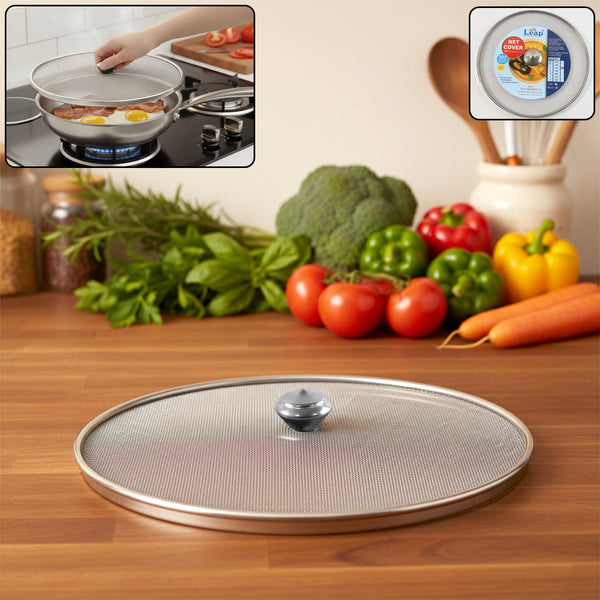 Stainless Steel Fine Mesh Food Net Cover Lid – 8 Inch - justgrabit.in | Just Grab It