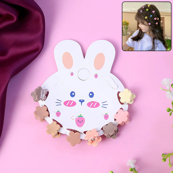 Premium Flower - Shaped Mini Hair Claw Clip Set - justgrabit.in | Just Grab It