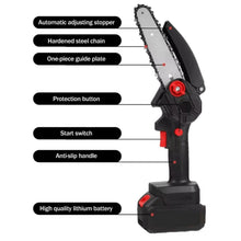 Cordless Mini Electric Chainsaw with Rechargeable Battery (1 Set) - justgrabit.in | Just Grab It