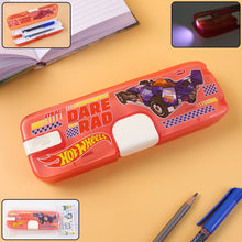 Plastic Pencil Box with LED Light & Cartoon Print (1 Pc) - justgrabit.in | Just Grab It