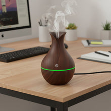 Mini Wooden Vase Pot Diffuser Cool Mist Atomization Humidifier (1 Pc) - justgrabit.in | Just Grab It