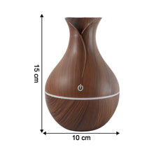 Mini Wooden Vase Pot Diffuser Cool Mist Atomization Humidifier (1 Pc) - justgrabit.in | Just Grab It