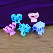 Plastic Small Hair Clips Girls Kids Hair Accessories (3 Pcs Set / Mix Color & Design) - justgrabit.in | Just Grab It