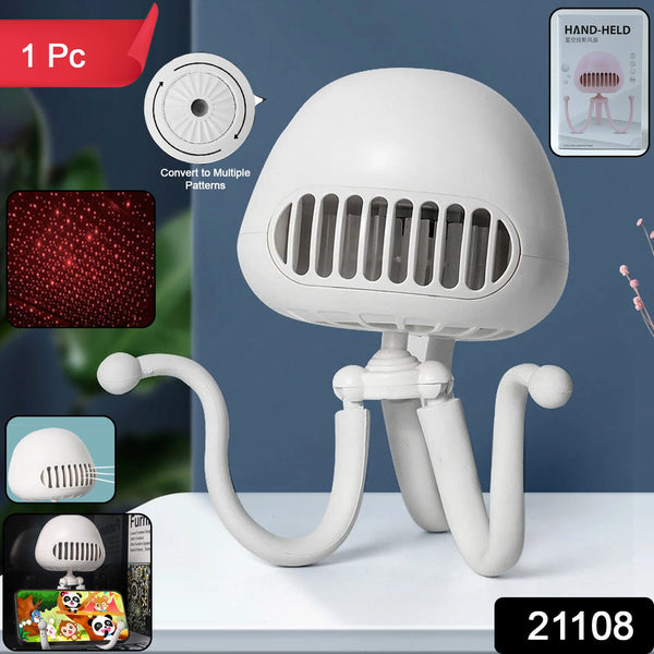 Rechargeable Handheld Mini Projector Fan (1 Pc) - justgrabit.in | Just Grab It