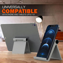 Plastic Foldable Desktop Mobile Stand (1 Pc) - justgrabit.in | Just Grab It