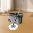 Apex Magic Spin Mop Cleaning Set with Dual Chamber Bucket & Wheels - justgrabit.in | Just Grab It