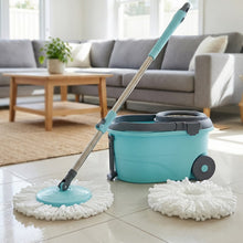 Steel Jari Bucket Mop Set with Microfiber Spin Mop (1 Set) - justgrabit.in | Just Grab It