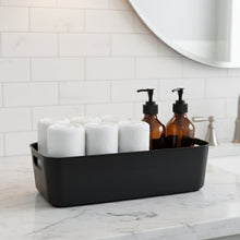 Black Plastic Storage Basket Tray Set (4 Pcs) - justgrabit.in | Just Grab It