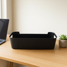 Black Plastic Storage Basket Tray Set (4 Pcs) - justgrabit.in | Just Grab It