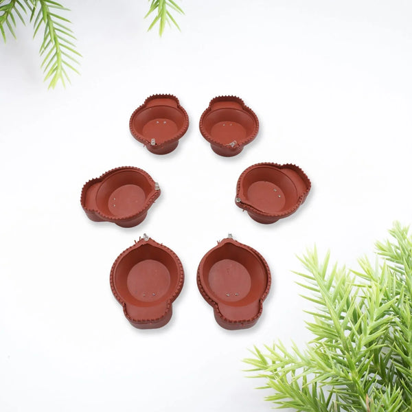 Water Sensor Diyas for Diwali Decoration | Diyas for Home Decoration| Diwali Decoration Items for Home Decor Diyas | Diwali LED Diyas Candle with Water Sensing Technology E - Diya, Diwali (6Pc Set) - justgrabit.in | Just Grab It