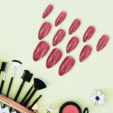 Glitter Press - On False Nails fake nails - (1 Set / Mix Color & Design) - justgrabit.in | Just Grab It