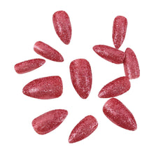 Glitter Press - On False Nails fake nails - (1 Set / Mix Color & Design) - justgrabit.in | Just Grab It