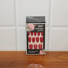 Glitter Press - On False Nails fake nails - (1 Set / Mix Color & Design) - justgrabit.in | Just Grab It