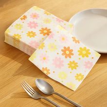 Floral Printed Paper Table Napkins – 50 Pc Disposable Soft Tissue (26x26 Cm) - justgrabit.in | Just Grab It