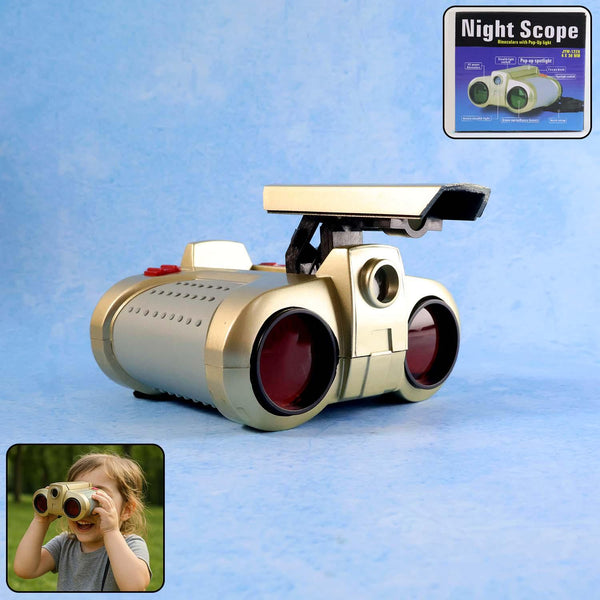 Kids Night Scope Toy Binoculars with Pop - Up Spotlight (1 Pc) - justgrabit.in | Just Grab It