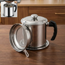 Premium Stainless Steel Oil Filter Pot (1.3 Ltr) - justgrabit.in | Just Grab It