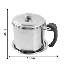 Premium Stainless Steel Oil Filter Pot (1.3 Ltr) - justgrabit.in | Just Grab It