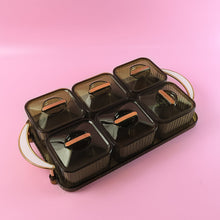 Liger Multipurpose Transparent Spice Jar Set with Tray and Lids 400ML Approx (6 Pc) - justgrabit.in | Just Grab It