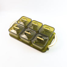 Liger Multipurpose Transparent Spice Jar Set with Tray and Lids 400ML Approx (6 Pc) - justgrabit.in | Just Grab It