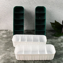 5 Compartments Socks / Handkerchief / Underwear Storage Box Socks Drawer Closet Organizer Storage Boxes (pack of 4) - justgrabit.in | Just Grab It