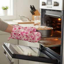 Designer Multicoloured Oven Mitt and Pot Holder (24 Cm) - Justgrabit Inc.