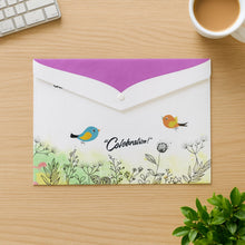 Mix Design A4 Printed Document Folder with Decorative Button Closure (1 Pc) - justgrabit.in | Just Grab It