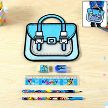 Kids 5 in 1 Stationery Kit with Cartoon Style Carry Bag - justgrabit.in | Just Grab It