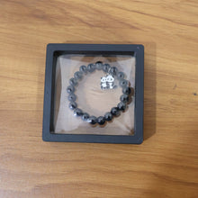 Premium Black Beaded Stretch Bracelet with Cute Panda Charm (1 Pc) - justgrabit.in | Just Grab It
