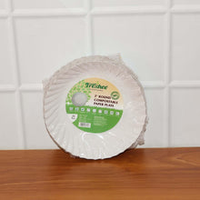 Freshee 7 Inch Round Compostable Paper Plate - 25 Pcs Pack - justgrabit.in | Just Grab It