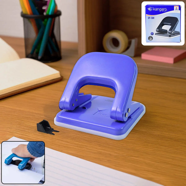 Kangaro DP - 500 Heavy Duty Two - Hole Punch Machine with Metal Base - justgrabit.in | Just Grab It