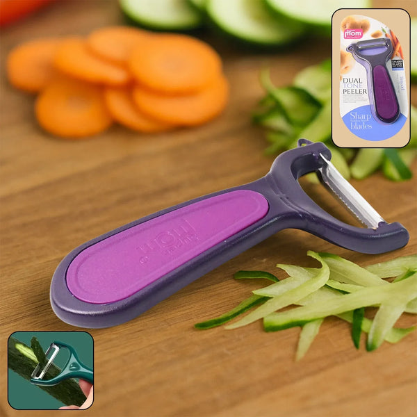 Supermom Dual Tone Peeler with Ultra Sharp Stainless Steel Blade (1 Pc) - Justgrabit Inc.
