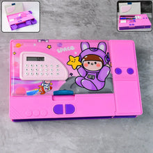Multi - Functional Space Theme Pencil Box with Built - in Calculator (1 Pc) - Justgrabit Inc.