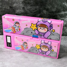 Multi - Functional Space Theme Pencil Box with Built - in Calculator (1 Pc) - Justgrabit Inc.