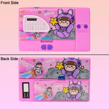 Multi - Functional Space Theme Pencil Box with Built - in Calculator (1 Pc) - Justgrabit Inc.