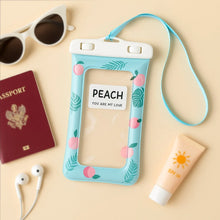Waterproof Peach Transparent Mobile Pouch with Neck Strap (1 Pc) - Justgrabit Inc.