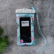Waterproof Peach Transparent Mobile Pouch with Neck Strap (1 Pc) - Justgrabit Inc.