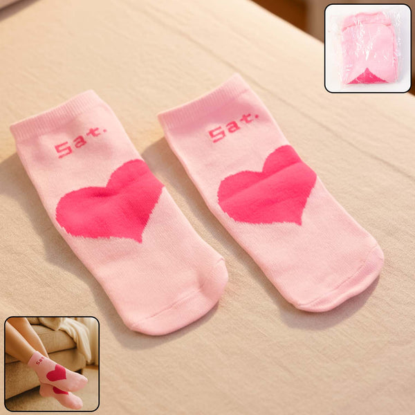 Cute Heart Print Ankle - Length Socks (1 Pair) - justgrabit.in | Just Grab It
