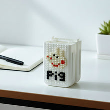 Decorative Pixel Art Style Desk Pen Holder (1 Pc) - justgrabit.in | Just Grab It