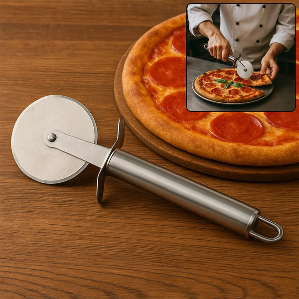 Premium Stainless Steel Pizza Cutter Wheel with Sharp Blade - justgrabit.in | Just Grab It