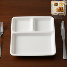 Plastic 3 - Compartment Plate for Meal Serving - justgrabit.in | Just Grab It