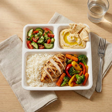 Plastic 3 - Compartment Plate for Meal Serving - justgrabit.in | Just Grab It