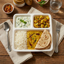 Plastic 3 - Compartment Plate for Meal Serving - justgrabit.in | Just Grab It