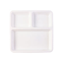Plastic 3 - Compartment Plate for Meal Serving - justgrabit.in | Just Grab It