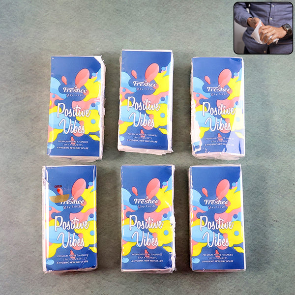 Premium Soft Pocket Tissue Pack for Daily Use, Skin Care, Office (Pack of 6 / 60 Sheet) - justgrabit.in | Just Grab It
