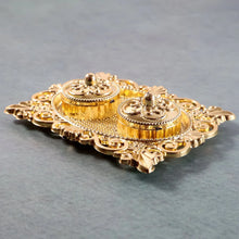 Royal Ornate Oval Pooja Thali - (1 Pc) - justgrabit.in | Just Grab It