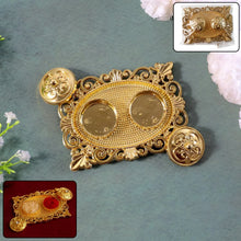 Royal Ornate Oval Pooja Thali - (1 Pc) - justgrabit.in | Just Grab It